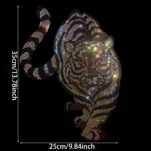 Live streaming with the same domineering tiger hot stamping pattern sticker social boy English tiger hot stamping accessory hot