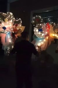 Bong bóng trái tim bong bóng valentine hoa hồng đèn LED tặng bạn gái nhân dịp Valentine sinh nhật - Life Style 4U