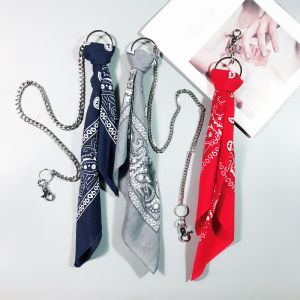 Retro Hip Hop Pants Scarf Waist Nut Flower Decorative Hanging Accessories Japanese Style Cotton Square Scarf for Youth