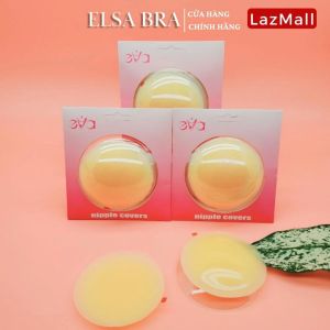 Miếng dán ngực tán hình viền vô hình 8cm cao cấp ELSA BRA Tôn vinh vòng ngực tự nhiên Hộp 1 cặp tái sử dụng nhiều lần