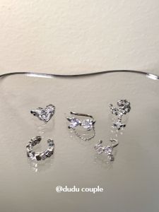 Duducouple Sweet Cool Butterfly Knot Ear Bone Clip Unique Heart Shaped Earring for Women No Piercing Required Fashion Jewelry