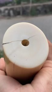 Pipa GG Asli Pucuk Lokal Warna Beige 19cm Motif Alami Gemuk untuk Plumbir