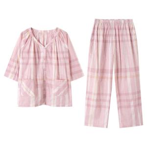 Bộ đồ ngủ nữ MiiOW Mama Cat Person làm bằng vải cotton họa tiết thêu thoải mái