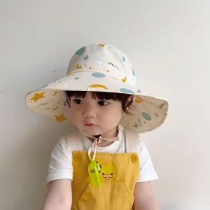 Baby Spring Summer Sun Hat 0-8 Months Cute Adjustable Baby Fisherman Hat Newborn