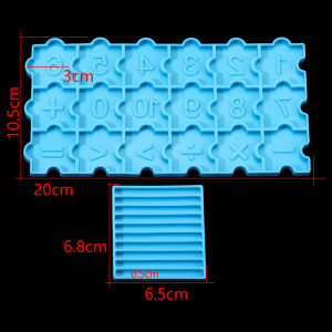 Bộ Khuôn Nhựa Epoxy Làm Đồ Chơi Toán Học 1 Bộ Khuôn Silicon Dạy Học Khuôn Đúc Thủ Công DIY Đồ Chơi Số Cho Trẻ Em