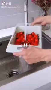 Rổ Gác Bồn Rửa Bát Gấp Gọn Tiện Dụng Màu Sắc Ngẫu Nhiên - Thiết Kế Tiện Ích Cho Bếp