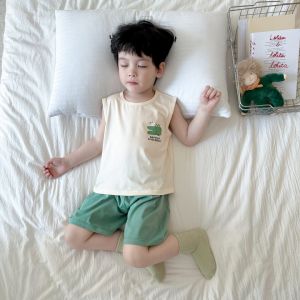 Bộ đồ ngủ trẻ em nam MiiOW Cat People làm bằng vải cotton polyester thoáng khí