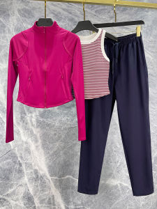 ชุดโยคะออกกำลังกายสำหรับผู้หญิง ชุดวิ่งออกกำลังกายในช่วงเช้า แห้งเร็ว ใส่สบาย ชุดโยคะสวมใส่กลางแจ้ง ชุดออกกำลังกายในฟิตเนส