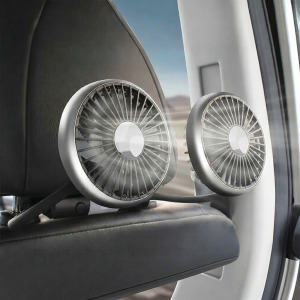 Dual Head Quiet Large Airflow Car Fan