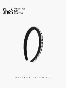 Elegant Pearl High Top Hairband Shes Original Design Fashionable Hair Accessories Pearlescent Polyester Fiber  out