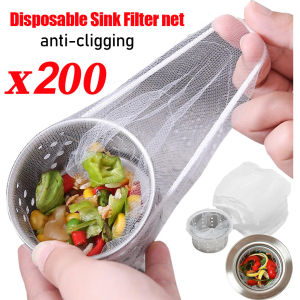 200Pcs Disposable Kitchen Sink Filter Mesh Bags / Disposable Drainage Net / Vegetable Leaf Leftovers Storage Bag / Sink Strainer Filter