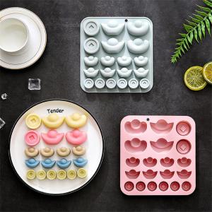 20-Cavity Silicone Cake Mold with Different Sizes of Tang Dynasty Cash Symboling Wealth Ideal for Baking And Chocolate Making