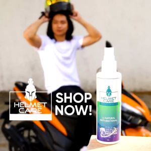 Helmet Care™ Anti-Bacterial Sanitizing & Deodorizing Helmet Spray - Odor-Fighting Germ-Killing Disinfecting Formula