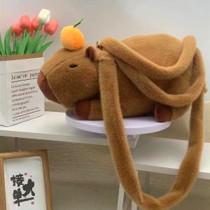 Bandai | Cute Soft Plush Capybara Backpack Girl Fashionable Crossbody Bag for Women Kawaii Shoulder Bag for Children Gifts for Girlfriend