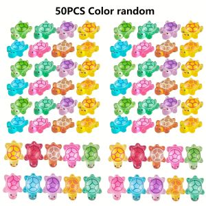 50/100 Pcs Cute Mini Luminous Turtle Ornaments Glowing in The Dark Miniatures Turtle Micro Landscape Kids Toys Home Decor Gift