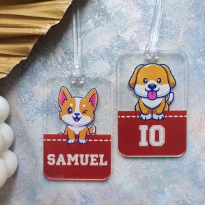 Personalized Pet Tag Custom Dog Accessories Acrylic Name Tag Dogs Identification Card Pet Pendant