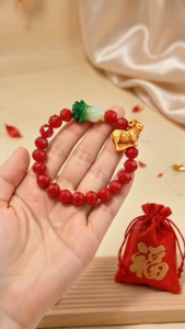 Feng Shui 12 Zodiac Bracelet Lucky Cabbage Wealth Bracelet Free Fortune Pouch Gift