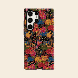 Tropical Jungle Patchwork Luxury Fashion Full Lens Protective Case for Samsung Galaxy S26 S25 S24 A56 A36 Plus Ultra