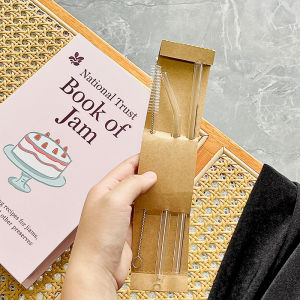 Transparent Glass Straws Non-Disposable Circular High Borosilicate Heat Resistant Home Use Coffee Milk Tea Cup Bendable Drinking Straws