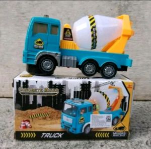 mainan anak mobil kontrktuksi truck molen musik dan lampu