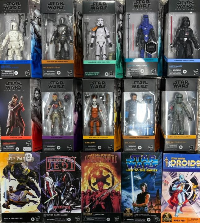Hasbro Star Wars Black Serie Obi-Wan Darth Vader Cal Kestis Boba Fett ...