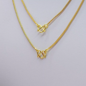 สร้อยคอทอง ความยาว 1820 นิ้ว ลายซีตรอง(สี่เสา) เทียบเท่า 2 สลึง ทองชุบ ทองปลอม แฟชั่น ดีไซน์สวย