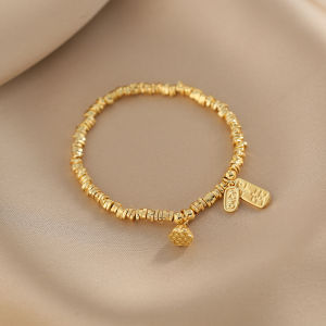 Golden Flower Pattern Bracelet for Women New 2025 Trendy Design Lightweight Luxury Hand Jewelry Small Batch Production