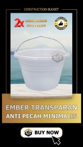 Ember Plastik WARNA KECIL Transparan Putih Bening Ember Cor Anti Pecah | Ember Bangunan BESAR- HARGA PABRIK DIJAMIN PALING MURAH EMBER Aesthetic TERMURAH ! Ember cor / ember murah / ember cupang Ember Kecil Plastik Bangunan Cor Adukan Hijau Anti Pecah