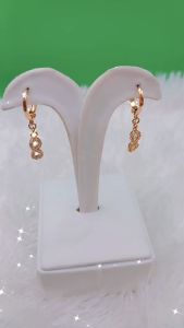 Anting Wanita Anting Aul 02 Alloy Lapis Mas 18K Permata Zirconia Premium Quality & Tahan Lama EP013G