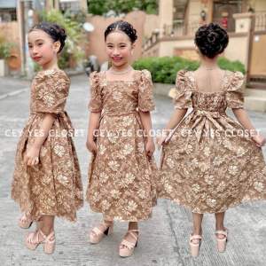 [ACTUAL PHOTO] 009 | CYC Clara Embossed Jacquard All Occasion Filipiniana Inspired Midi Dress