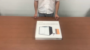 ZKeezm กล่องไฟถ่ายภาพสตูดิโอถ่ายภาพ 40CM กล่องถ่ายรูปสินค้า กล่องสำหรับถ่ายภาพ พร้อมไฟ LED ปรับไฟได้ พร้อมฉากหลัง4สี