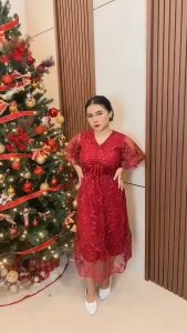 Momoe Boutique Dress Rosella | Dress Natal Terbaru | Dress Kondangan Terbaru | Dress Natal 2023