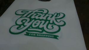 (Isi 50pcs) Plastik Thank You Kantong Thank You Plastik Kaos Plastik Baju Plastik Hp - Size 25 x 35cm
