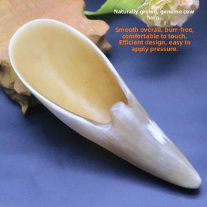 Authentic Large Size Cow Horn Gua Sha Tube Full Body Universal Beauty Massage Essential Oil Meridian Stick Facial Tool