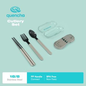QUENCHA Portable Cutlery Set Collapsible Travel Utensils