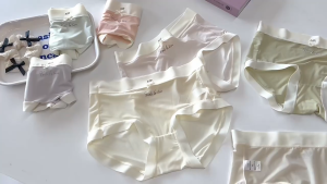 Set 5 Quần Chip Lụa Mỏng Vải Mềm Mát Màu Sắc Pastel Quần Lót Thoáng Khí Lụa Băng Ôm Dáng Mặc Thoải Mái Cả Ngày Cho Nàng