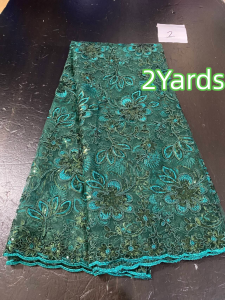 SJD LACE French Brocade Lace Fabric 4 Yards 2026 New African Nigerian Jacquard Gilded Damask Lace for Sewing Women Party Dresses