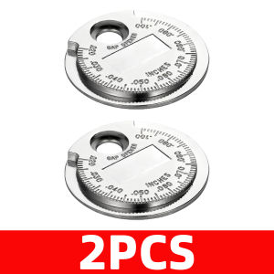 PINMOAP 1/2/5PCS Spark Plug Gap Measuring Instrument Tool Disc Gap Measuring Instrument Double-Sided 0.6-2.4mm 0.02-0.1 Inch