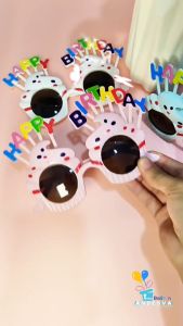 Kaca Mata HBD / Kaca Mata HBD Cupcake / Kacamata Ulang Tahun HBD Lucu / kacamata ultah lucu
