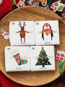 Adorable Christmas Deer Stickers New Year Gift Decorative Seal for Packaging Bags 50 Pieces Festive Celebration Supplies