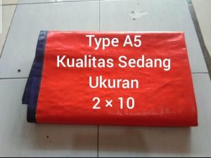 terpal plastik type A5 ukuran 2 × 10 meter