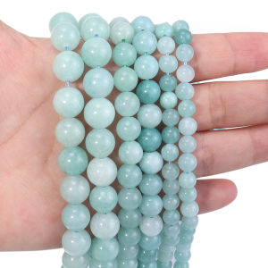 1 Strand Myanmar Jade Beads 6/8/10mm Round Loose Natural Stone Beads for DIY Jewelry Making Handmade Bracelet Craft Accessories