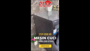 Keran Air mesin Cuci Tembok Otomatis Hitam 1/2 Inci Stainless Steel SUS 304