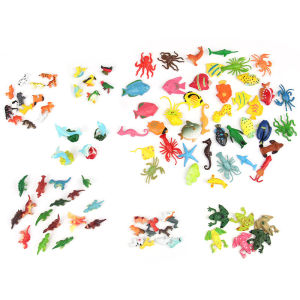 Miniature Realistic Marine Animal Models Lobster Bird Dolphin Toy Props Accessories Simulation Playhouse Dolls Static Animal Figures