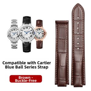 Woalmorn | Cartier Compatible Leather Watch Strap Third Generation Blue Balloon Easy Switch