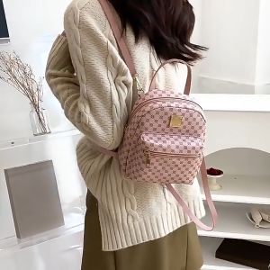 ZEFAN【การจัดส่งสินค้า 2-3 วัน】 กระเป๋าเป้สะพายหลังแฟชั่นสำหรับผู้หญิงเกาหลีง่ายต่อการจับคู่กระเป๋าเป้สะพายหลังพิมพ์ขนาดเล็ก