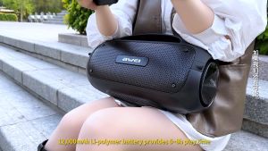 Awei Y886 Wireless Speaker with Microphone Surround Bass Sound Outdoor Speaker Portable Karaoke Speaker Awei Speaker