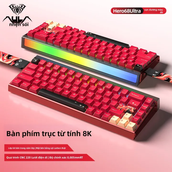 AULA-MOJING | Bàn Phím Cơ Gaming Wolf Spider Hero68Ultra Khung Nhôm ...