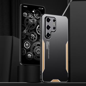 CrashStar Aluminum Metal Frosted Ultra-thin Hard Shockproof Phone Case For Samsung Galaxy Note 20 Ultra S25 S24 S22 Ultra Plus + S20 S21 S23 FE Note 10 Pro A71 A51 4G A32 A53 5G A72 A52 A16 A55 A35 A15 Phone Casing Cover Shell