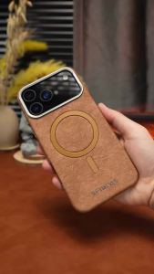 For MagSafe Magnetic PU Leather Phone Case for iPhone 17 Pro Max Air 16 15 14 Plus 13 12 Retro Matte Shockproof Protective Cover